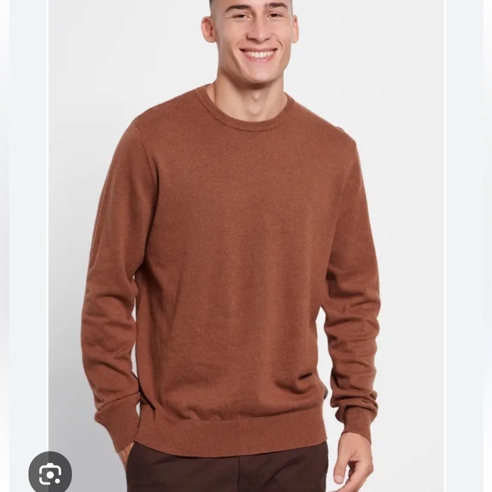 Funky Buddha Men's Sweater Cotton Pullover with Long Sleeves Crew Neck  Size Med